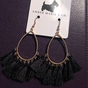Black Fringe Earrings